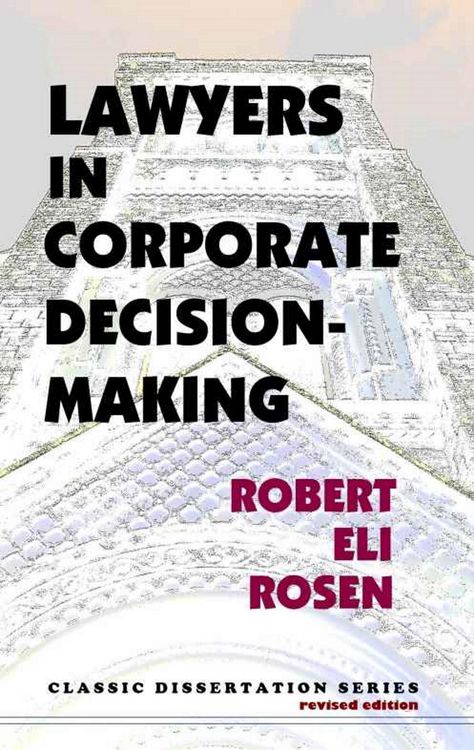 Produktbild: Lawyers in Corporate Decision-Making