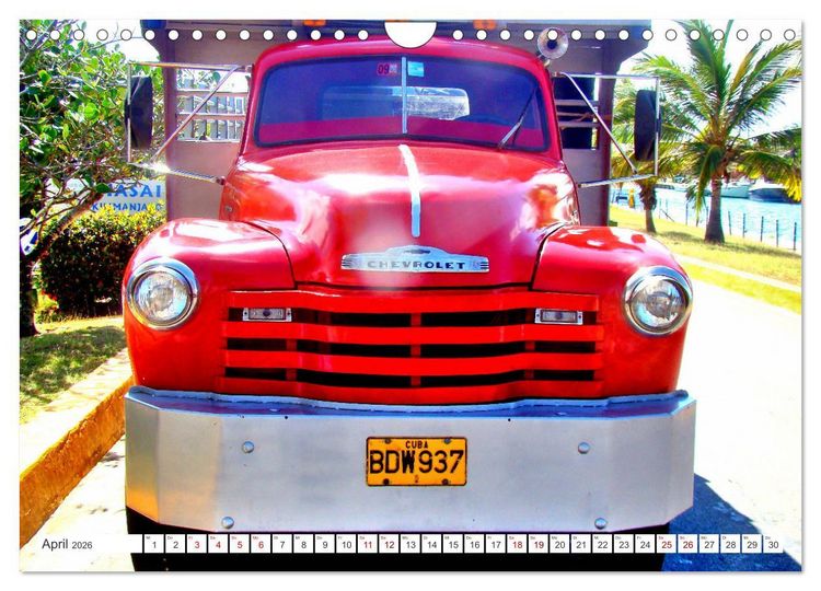 Produktbild: CHEVY POWER - Amerikanische Pickup Trucks in Kuba (Wandkalender 2026 DIN A4 quer), CALVENDO Monatskalender