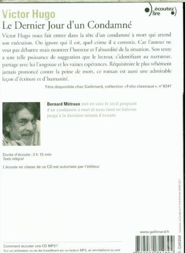 Produktbild: Le dernier jour d'un condamn&eacute;