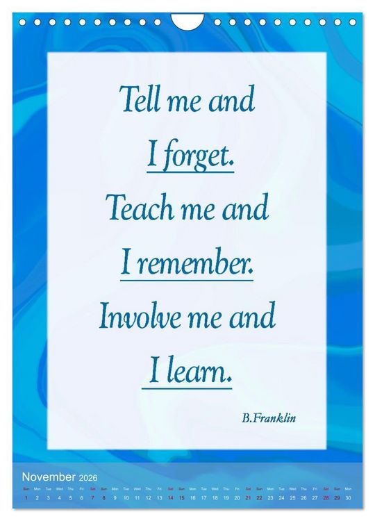 Produktbild: Inspiring sayings (Wall Calendar 2026 DIN A4 portrait), CALVENDO 12 Month Wall Calendar
