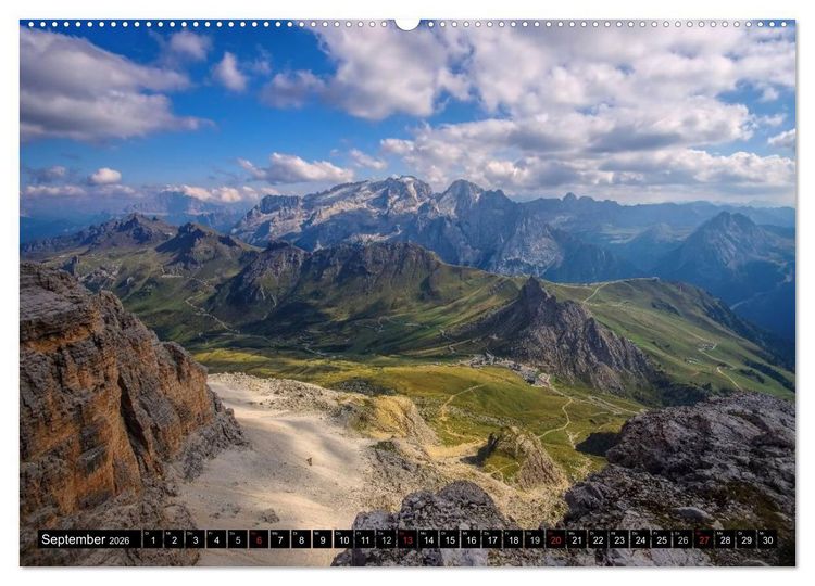 Produktbild: Die Dolomiten - Traumhafte Welt aus Stein (Wandkalender 2026 DIN A2 quer), CALVENDO Monatskalender