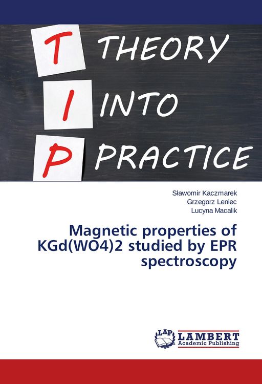 Produktbild: Magnetic properties of KGd(WO4)2 studied by EPR spectroscopy
