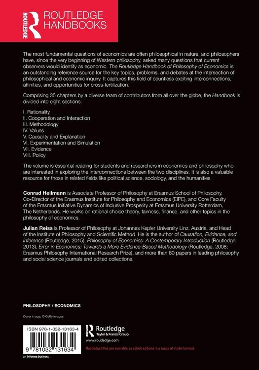 Produktbild: The Routledge Handbook of the Philosophy of Economics