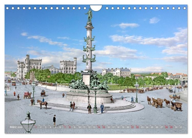 Produktbild: Wien um das Jahr 1900 - Fotos neu restauriert und koloriert (Wandkalender 2026 DIN A4 quer), CALVENDO Monatskalender