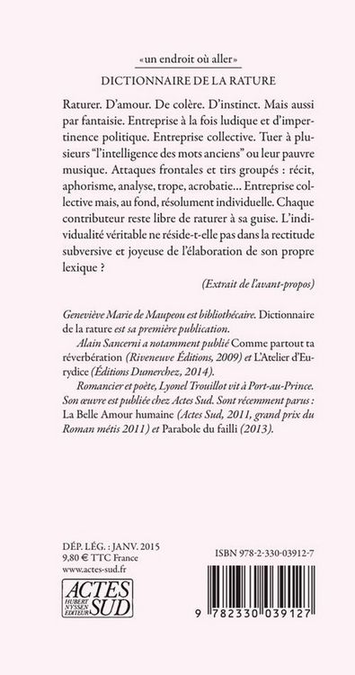 Produktbild: Dictionnaire de la rature