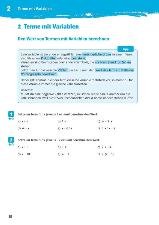Produktbild: 10-Minuten-Training Mathematik Rechnen mit Termen 7./8. Klasse. Kleine Lernportionen f&uuml;r jeden Tag
