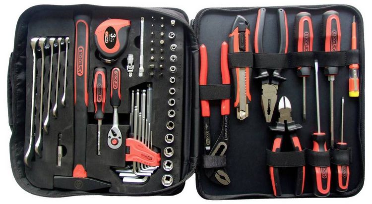 Produktbild: KS Tools 1/4\"&nbsp;Universal-Werkzeugtasche, 62-tlg Werkzeugset