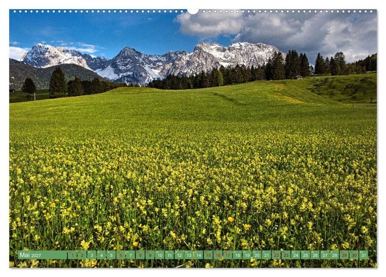 Produktbild: Mittenwald - Perle des Werdenfelser Landes (Wandkalender 2027 DIN A2 quer), CALVENDO Monatskalender