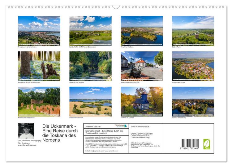 Produktbild: Die Uckermark - Eine Reise durch die Toskana des Nordens (hochwertiger Premium Wandkalender 2026 DIN A2 quer), Kunstdruck in Hochglanz