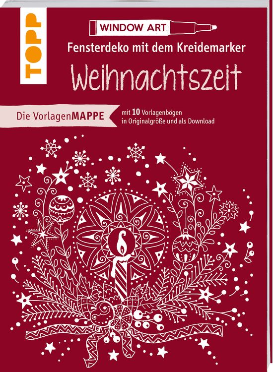 Produktbild: Vorlagenmappe Fensterdeko mit dem Kreidemarker - Weihnachtszeit