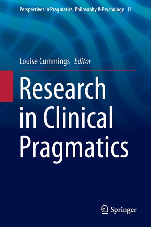 Produktbild: Research in Clinical Pragmatics