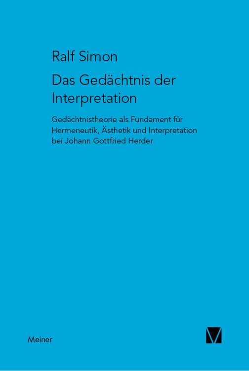 Produktbild: Das Ged&auml;chtnis der Interpretation