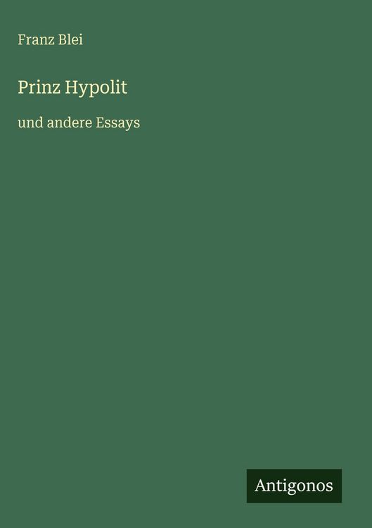 Produktbild: Prinz Hypolit