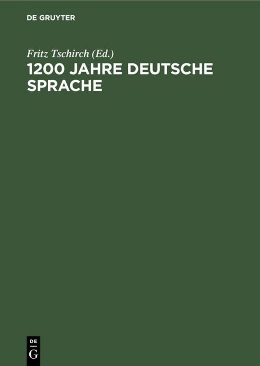 Produktbild: 1200 Jahre deutsche Sprache