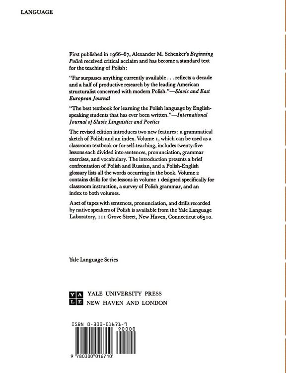 Produktbild: Beginning Polish, Revised Edition, Volume Two