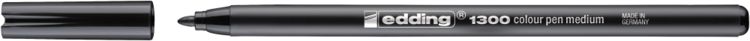 Produktbild: edding 1300 Fasermaler medium schwarz