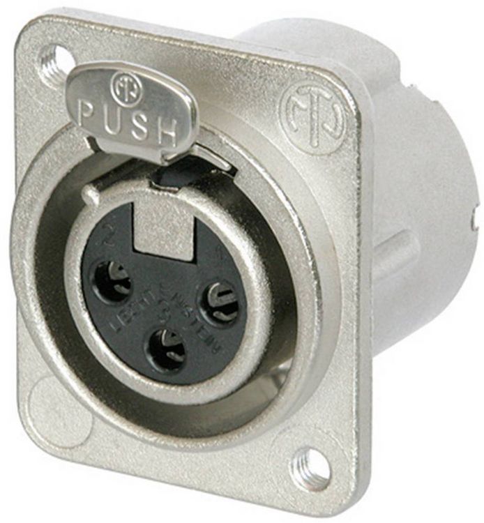 Produktbild: Neutrik NC3FD-LX-M3 XLR-Steckverbinder Flanschbuchse, Kontakte gerade Polzahl: 3 Silber 1St.