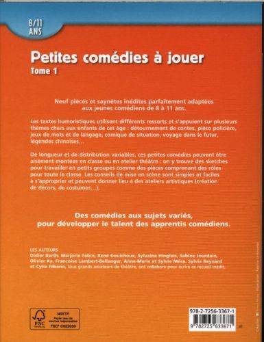 Produktbild: Petites com&eacute;dies &agrave; jouer : 8-11 ans. Tome 1