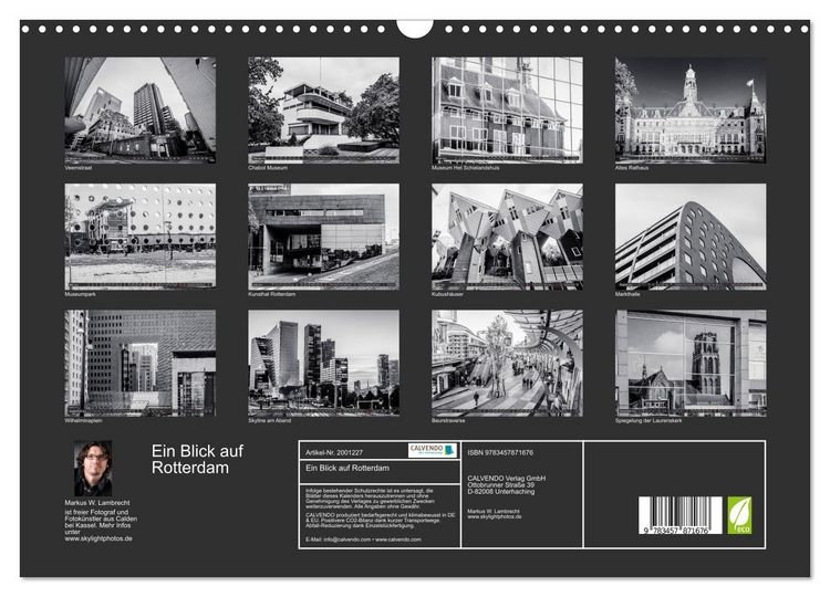 Produktbild: Ein Blick auf Rotterdam (Wandkalender 2026 DIN A3 quer), CALVENDO Monatskalender