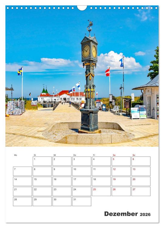 Produktbild: Usedom - Terminplaner (Wandkalender 2026 DIN A3 hoch), CALVENDO Monatskalender