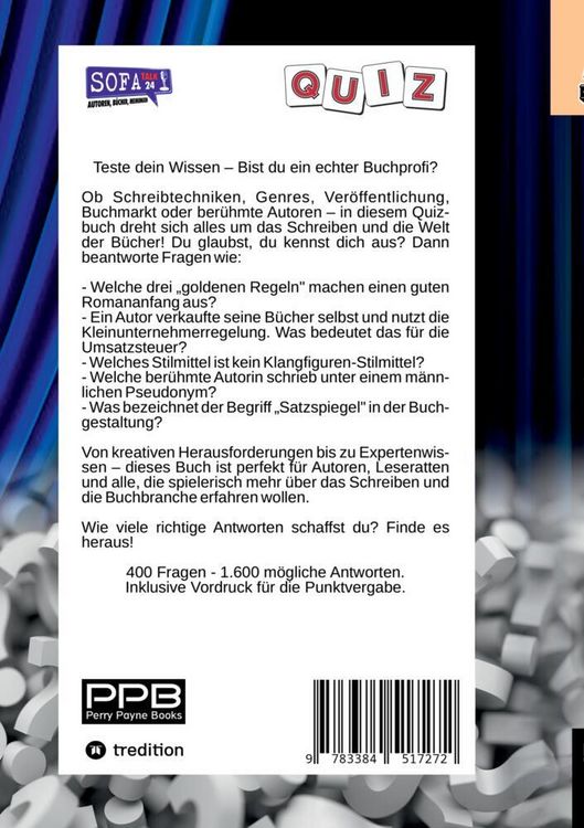 Produktbild: Das gro&szlig;e Quiz f&uuml;r Schriftsteller & Literaturfans