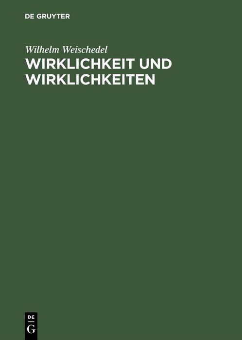 Produktbild: Wirklichkeit und Wirklichkeiten