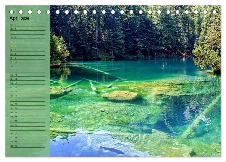 Produktbild: SeenSucht Entdecke Seen in der Schweiz Planer (Tischkalender 2026 DIN A5 quer), CALVENDO Monatskalender
