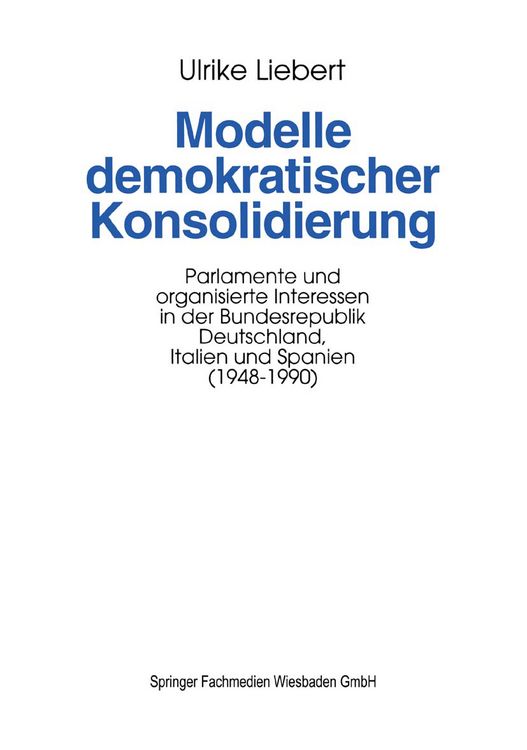 Produktbild: Modelle demokratischer Konsolidierung