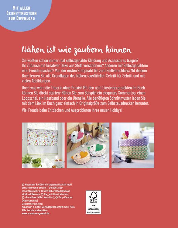 Produktbild: N&auml;hen lernen I Vom ersten Stich bis zum Lieblingsst&uuml;ck