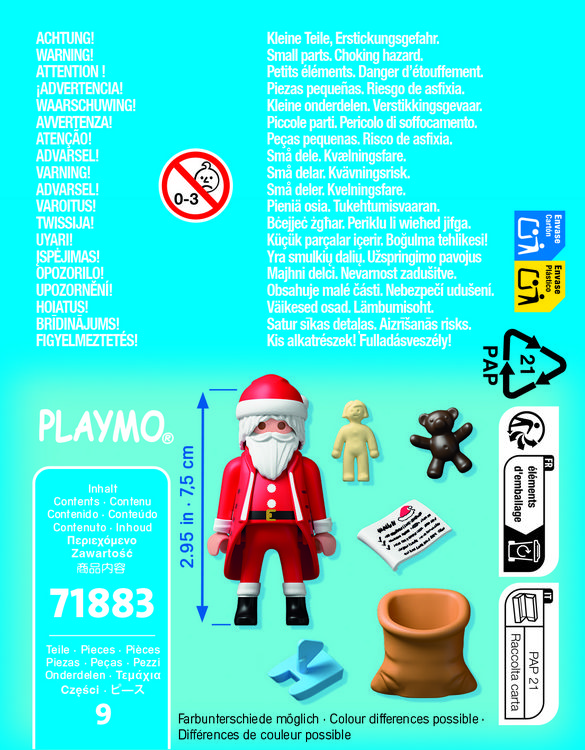 Produktbild: PLAYMOBIL 71883 Weihnachtsmann mit Wunschzettel