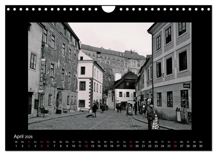 Produktbild: Sch&ouml;nheit an der Moldau - Cesky Krumlov (Wandkalender 2026 DIN A4 quer), CALVENDO Monatskalender