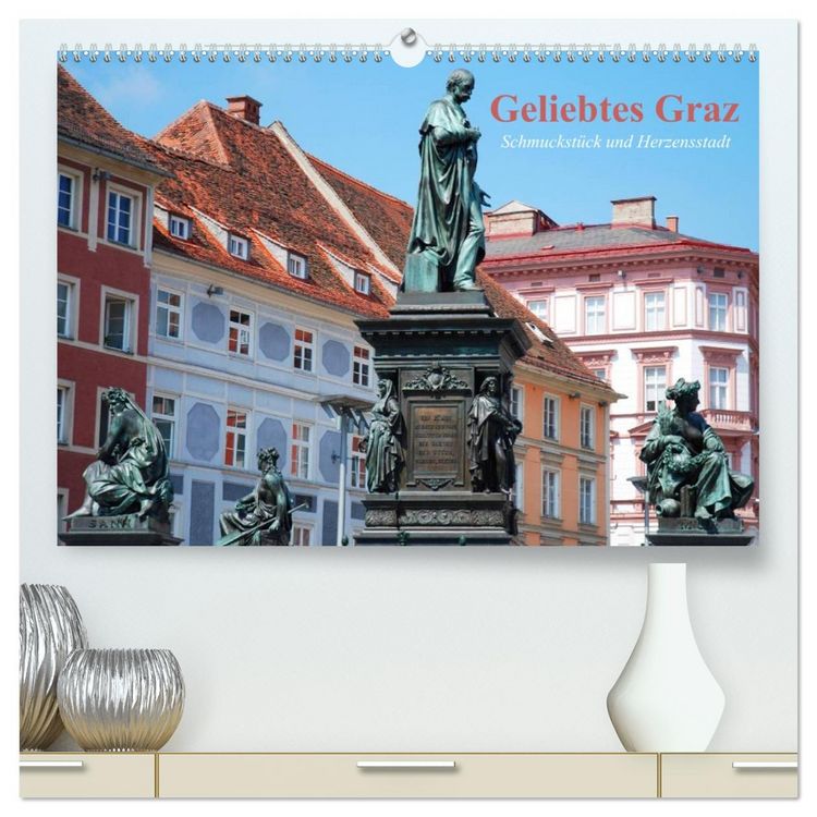 Produktbild: Geliebtes Graz. Schmuckst&uuml;ck und Herzensstadt (hochwertiger Premium Wandkalender 2026 DIN A2 quer), Kunstdruck in Hochglanz