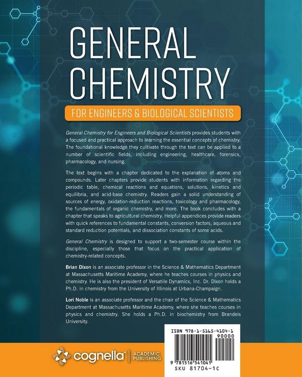 Produktbild: General Chemistry for Engineers and Biological Scientists