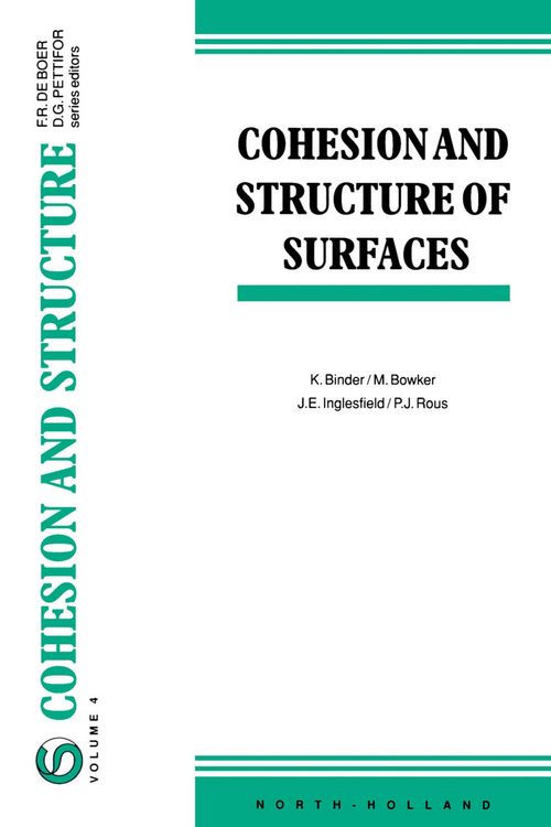 Produktbild: Cohesion and Structure of Surfaces