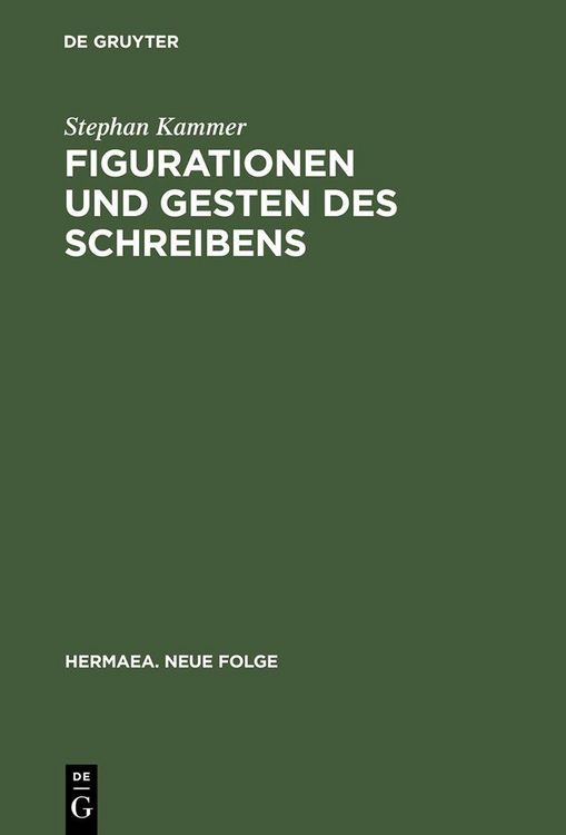 Produktbild: Figurationen und Gesten des Schreibens