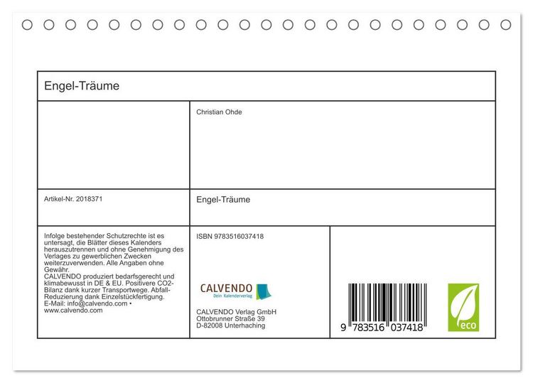 Produktbild: Engel-Tr&auml;ume (Tischkalender 2026 DIN A5 quer), CALVENDO Monatskalender
