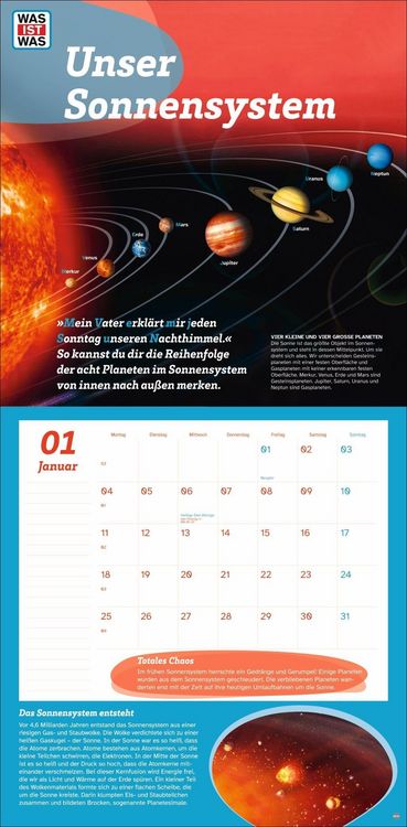 Produktbild: WAS IST WAS Entdecke das Weltall Broschurkalender 2027