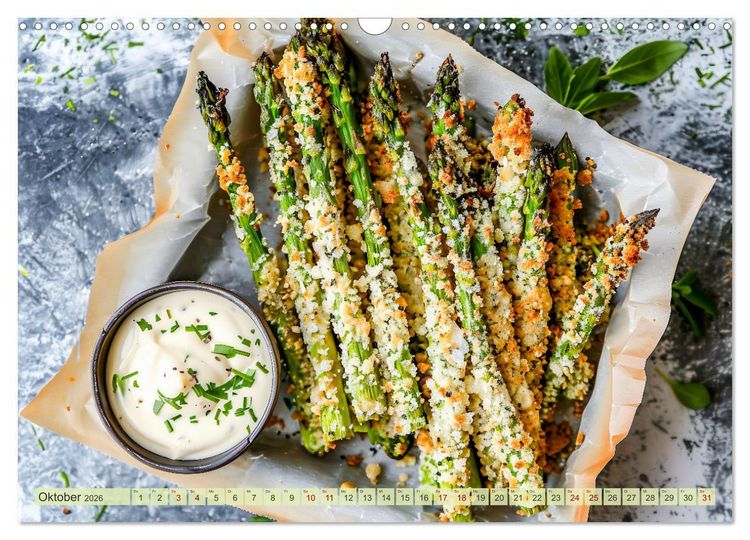 Produktbild: Alles Spargel oder was?! - Gerichte rund um den Spargel (Wandkalender 2026 DIN A3 quer), CALVENDO Monatskalender