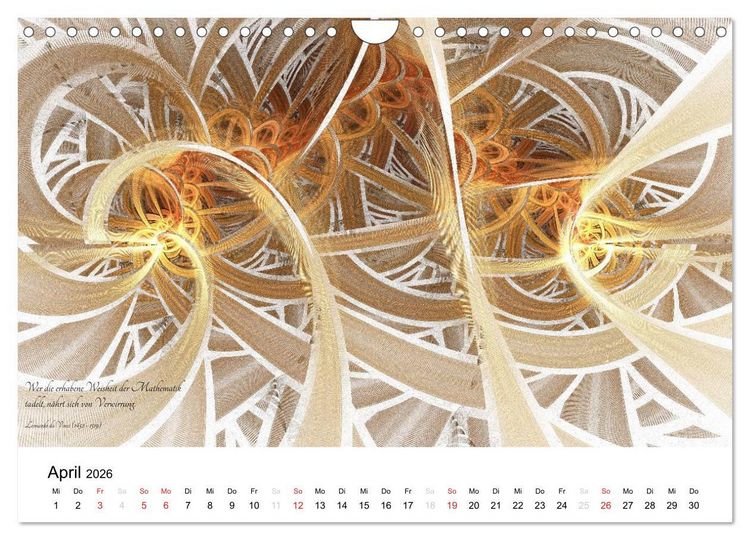 Produktbild: Mathematik - Grafiken und Zitate 2026 (Wandkalender 2026 DIN A4 quer), CALVENDO Monatskalender