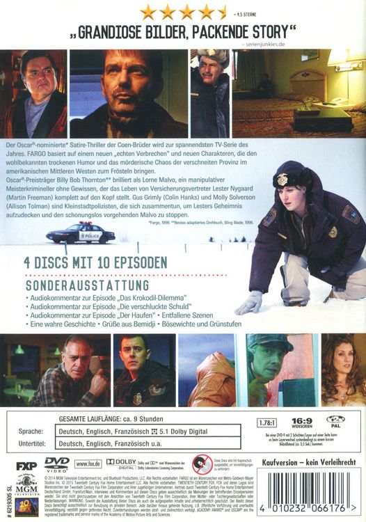 Produktbild: Fargo - Season 1 [4 DVDs]