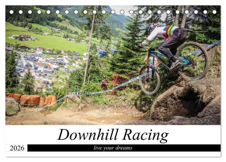Produktbild: Downhill Racing (Tischkalender 2026 DIN A5 quer), CALVENDO Monatskalender