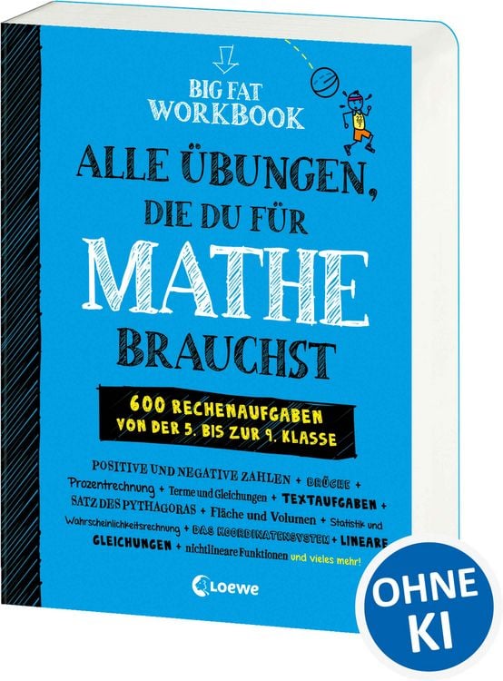 Produktbild: Big Fat Workbook - Alle &Uuml;bungen, die du f&uuml;r Mathe brauchst