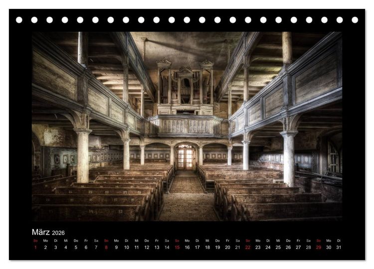 Produktbild: Lost Places - verlassene Orte vergangener Glanz (Tischkalender 2026 DIN A5 quer), CALVENDO Monatskalender