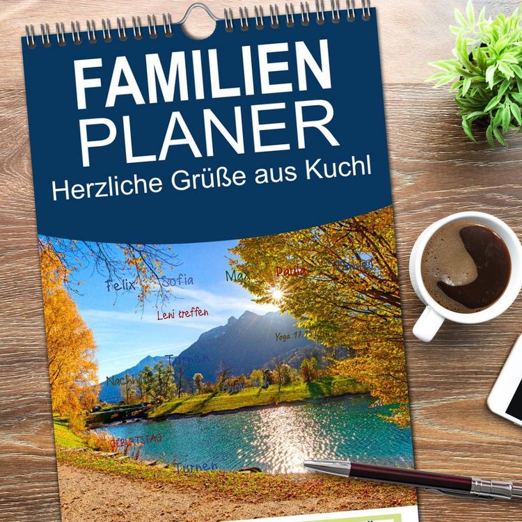 Produktbild: Familienplaner 2026 - Herzliche Gr&uuml;&szlig;e aus Kuchl mit 5 Spalten (Wandkalender, 21 x 45 cm) CALVENDO