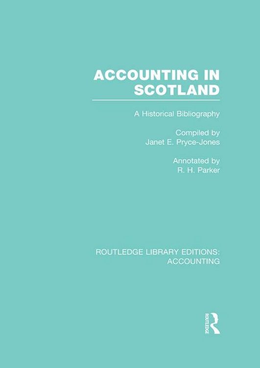 Produktbild: Accounting in Scotland (RLE Accounting)