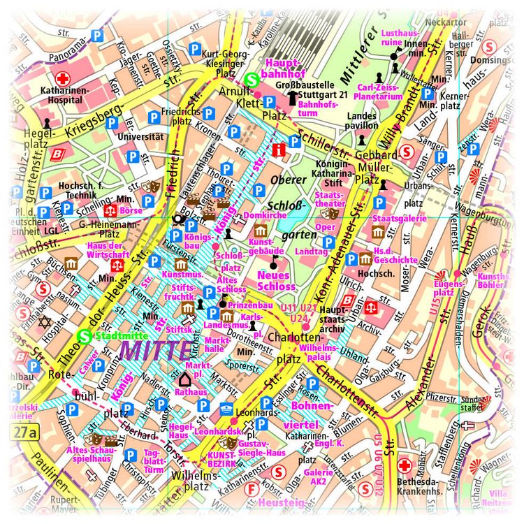 Produktbild: Publicpress Stadtplan Stuttgart 1:18.000