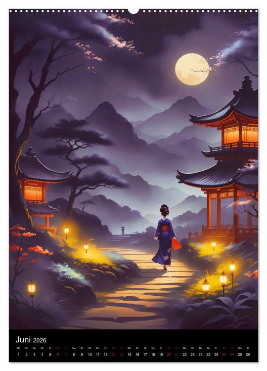 Produktbild: Asiatische Inspiration Fern&ouml;stlicher Art - Dunkle Werke (hochwertiger Premium Wandkalender 2026 DIN A2 hoch), Kunstdruck in Hochglanz