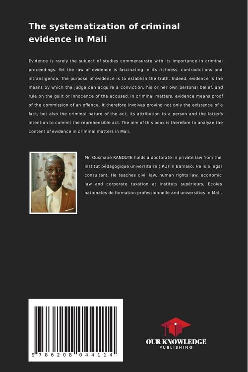 Produktbild: The systematization of criminal evidence in Mali