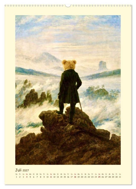 Produktbild: Teddy Kunstgalerie (Wandkalender 2027 DIN A2 hoch), CALVENDO Monatskalender
