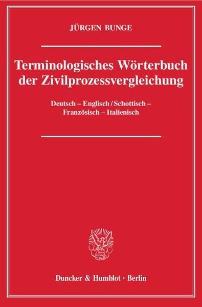 Produktbild: Terminologisches W&ouml;rterbuch der Zivilprozessvergleichung.